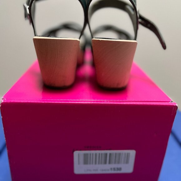 Swedish Hasbeens Braided Sky High Clogs Deep Gree Women's Size EU 37 New w/ box - Picture 4 of 6